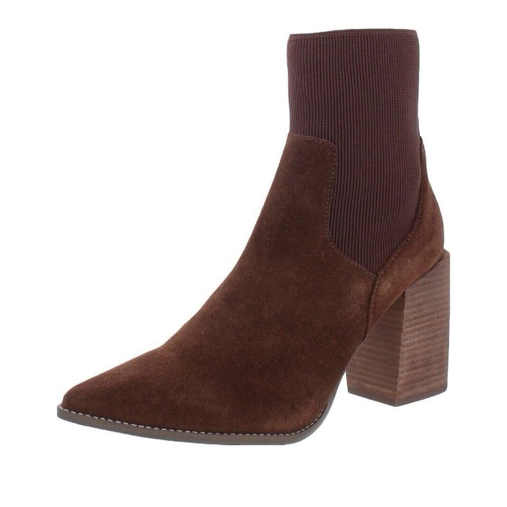 Steve Madden Brown Suede Sock Ankle Bootie